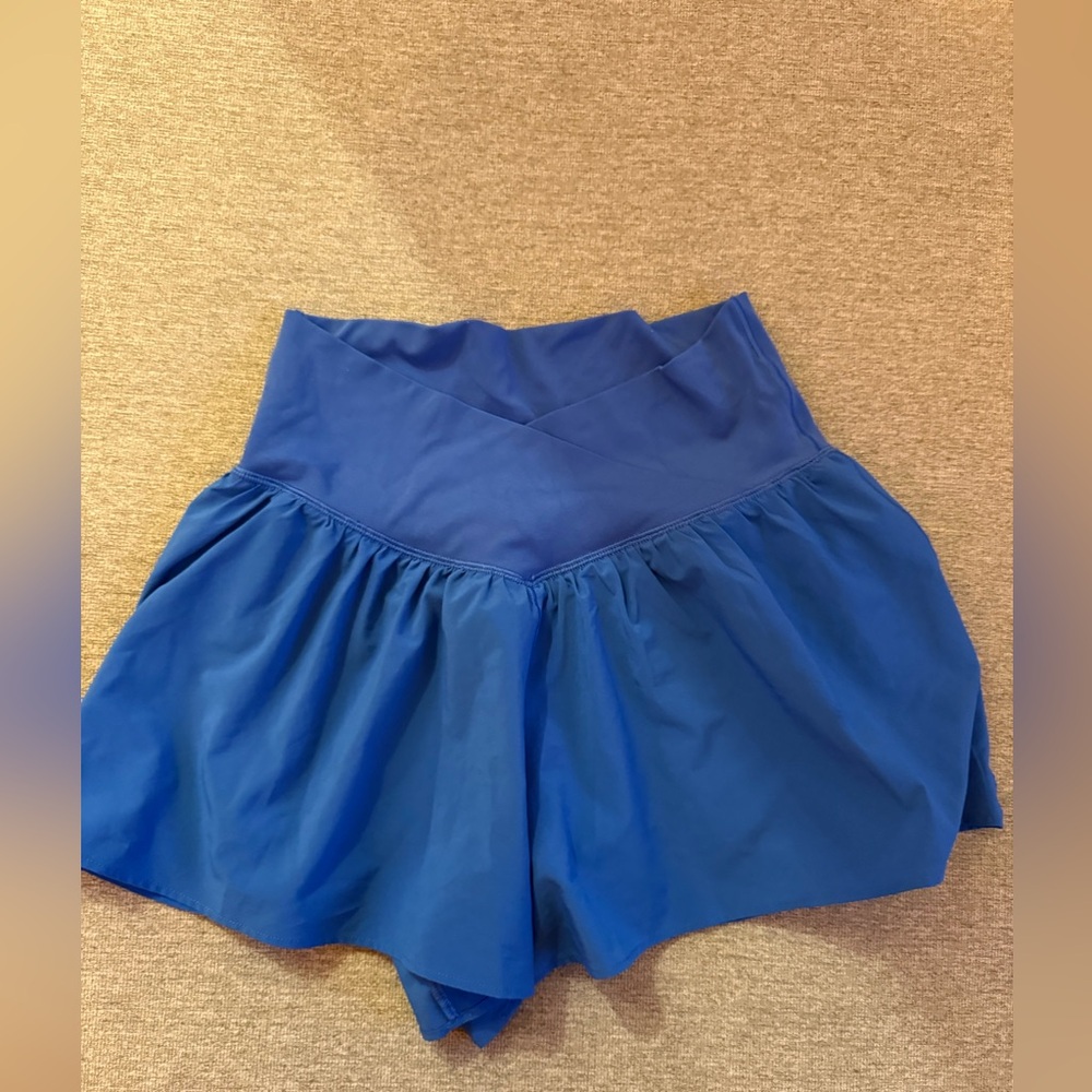 Aerie Blue Crossover Shorts